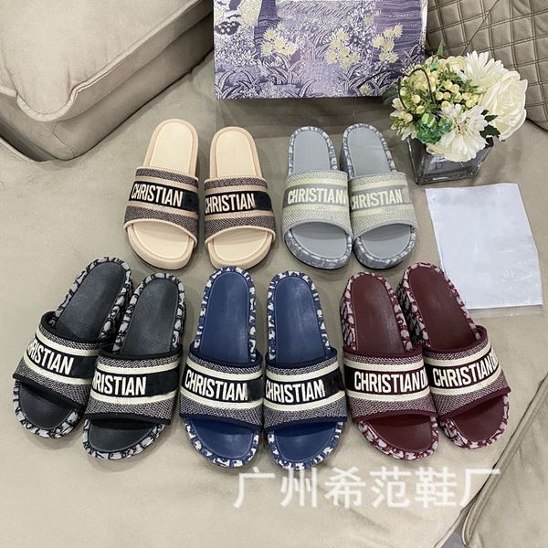 slippers 2021 new flip flop casual shoes star net red zly, Black