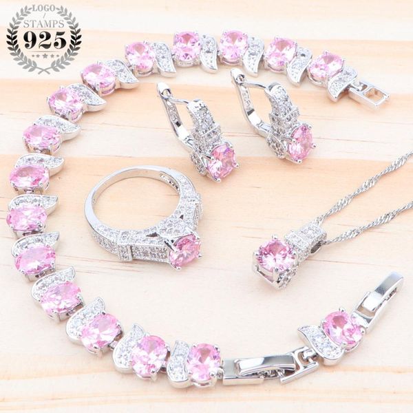 women wedding luxury jewelry pink zirconia 925 silver bridal costume jewellery earrings bracelet pendant ring neckalce sets
women wedding luxury jewelry pink zirconia 925 silver bridal costume jewellery earrings bracelet pendant ring neckalce sets