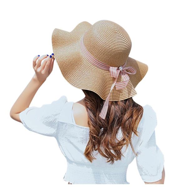 wide brim hats women summer sun fashion girl straw hat ribbon bow beach casual flat bone feminino, Blue;gray
wide brim hats women summer sun fashion girl straw hat ribbon bow beach casual flat bone feminino, Blue;gray