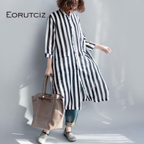 casual dresses eorutciz summer oversize shirt dress women cotton linen long stripe vintage sleeve fashion lm290, Black;gray
casual dresses eorutciz summer oversize shirt dress women cotton linen long stripe vintage sleeve fashion lm290, Black;gray