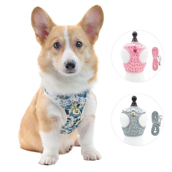 dog collars & leashes fashion pet vest bells harness lesh cute lace traction rope for small dogs cats soft breathable mesh accessories
dog collars & leashes fashion pet vest bells harness lesh cute lace traction rope for small dogs cats soft breathable mesh accessories
