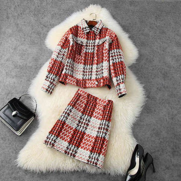 dress european american women's wear winter style jacket seven-point sleeves and lapel collar skirts plaid tweed suit qrrt, White
dress european american women's wear winter style jacket seven-point sleeves and lapel collar skirts plaid tweed suit qrrt, White