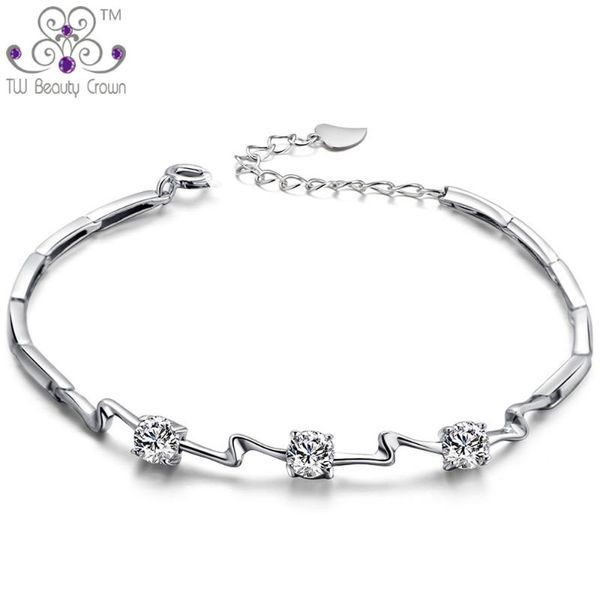 link, chain real solid 925 sterling silver fashion romantic women's grade cubic zirconia & link bracelet wholesale jewelry, Black
link, chain real solid 925 sterling silver fashion romantic women's grade cubic zirconia & link bracelet wholesale jewelry, Black