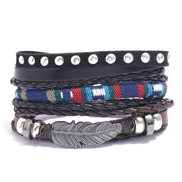 charm bracelets jewelry set card packing feather beaded leather bracelet diy combination ethnic style, Golden;silver
charm bracelets jewelry set card packing feather beaded leather bracelet diy combination ethnic style, Golden;silver
