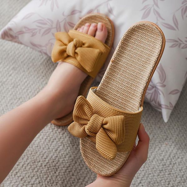 slippers bowknot household cool linen women summer indoor non-slip resistance couples home shoes, Black
slippers bowknot household cool linen women summer indoor non-slip resistance couples home shoes, Black