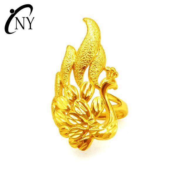 fashion brass plated jewelry women's thick gold wedding does not fade peacock ring, Silver
fashion brass plated jewelry women's thick gold wedding does not fade peacock ring, Silver