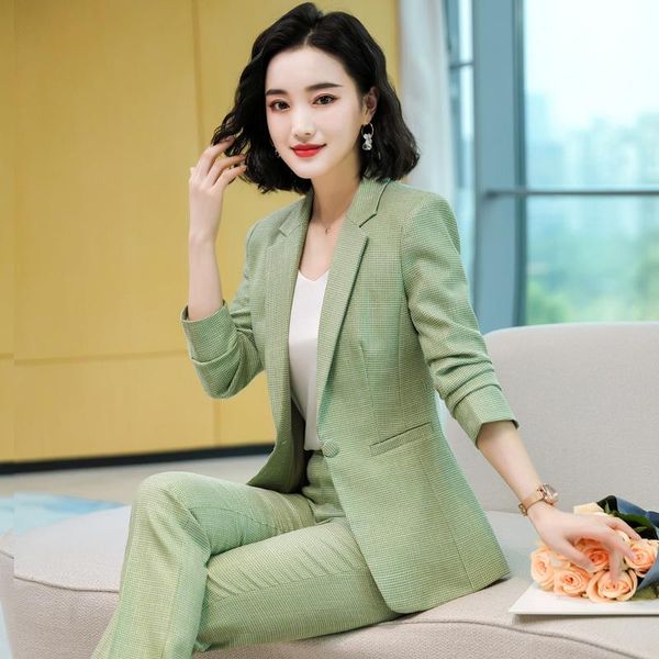 elegant green formal women business suits with pants and jackets coat for ladies office work wear blazers female women's two piece, White
elegant green formal women business suits with pants and jackets coat for ladies office work wear blazers female women's two piece, White