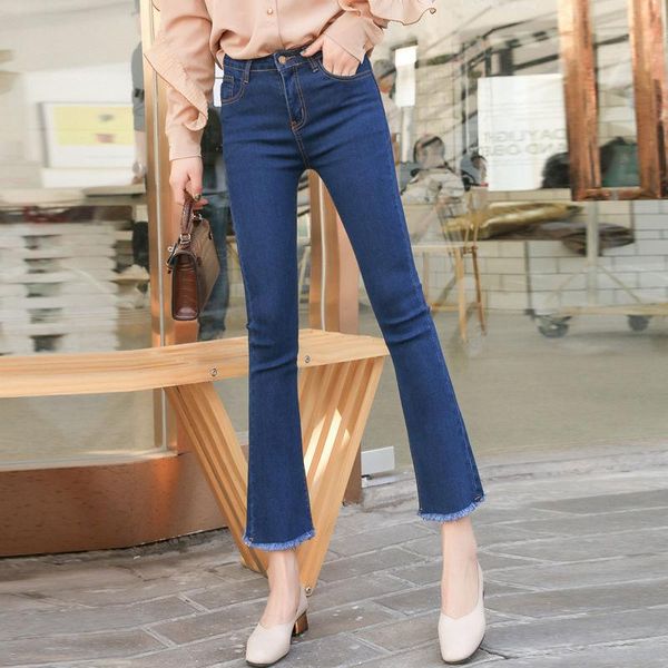 women's jeans spring autumn high waist elastic straight denim pants y2k micro-bell women korean fashion slim flares trouser casual, Blue
women's jeans spring autumn high waist elastic straight denim pants y2k micro-bell women korean fashion slim flares trouser casual, Blue