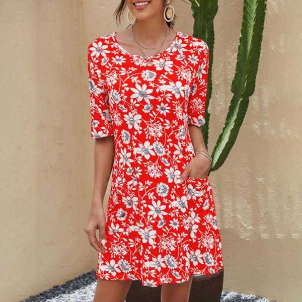 women floral print short sleeve mini dress summer casual loose o-neck plus size ladies streetwear bohemian beach female dress 210608, Black;gray
women floral print short sleeve mini dress summer casual loose o-neck plus size ladies streetwear bohemian beach female dress 210608, Black;gray