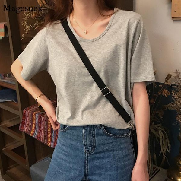 women's t-shirt summer solid cotton t shirt women 2021 short sleeve loose base tee femme o-neck casual t-shirts for 13455, White
women's t-shirt summer solid cotton t shirt women 2021 short sleeve loose base tee femme o-neck casual t-shirts for 13455, White