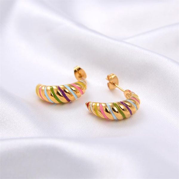 stud fysara style stainless steel hypoallergenic colorful enamel croissant earrings gold stereoscopic moon statement earring, Golden;silver
stud fysara style stainless steel hypoallergenic colorful enamel croissant earrings gold stereoscopic moon statement earring, Golden;silver