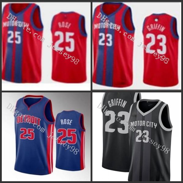 detroit pistons men 23 blake griffin 25 derrick rose retro basketball jersey, Black
detroit pistons men 23 blake griffin 25 derrick rose retro basketball jersey, Black