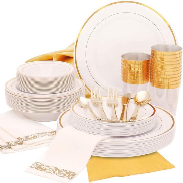 disposable dinnerware 25 people party the number of suitable golden plastic tableware for birthday decor cake plates
disposable dinnerware 25 people party the number of suitable golden plastic tableware for birthday decor cake plates