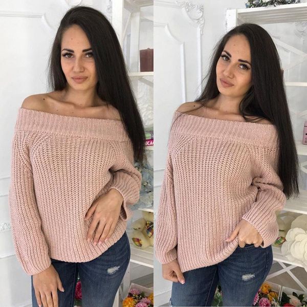 women's sweaters fashion pullover long sleeve solid female knit sweater s europe style off shoulder neckline woman, White;black
women's sweaters fashion pullover long sleeve solid female knit sweater s europe style off shoulder neckline woman, White;black