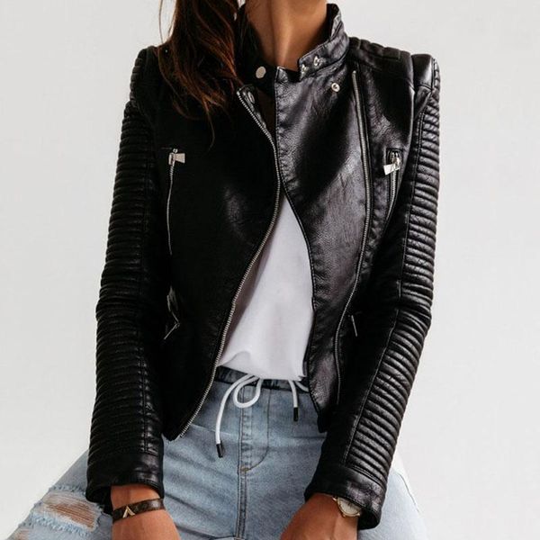 women's leather & faux pu jacket leisure bodyish motorcycle women spring autumn black fashion outerwear gothic punk coats
women's leather & faux pu jacket leisure bodyish motorcycle women spring autumn black fashion outerwear gothic punk coats
