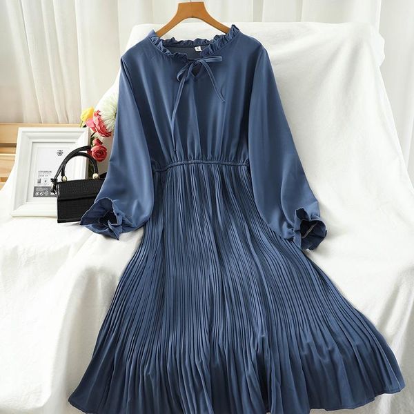 casual dresses t872 fashion student simple ins waist mid-length pleated dress female, Black;gray
casual dresses t872 fashion student simple ins waist mid-length pleated dress female, Black;gray