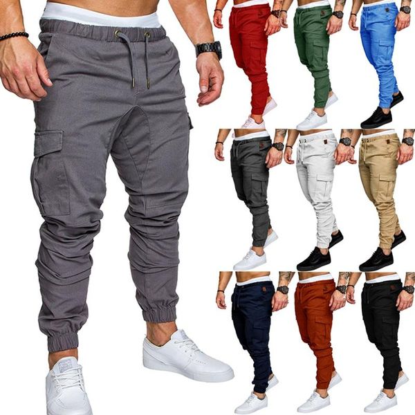 casual joggers pants men elastic long trousers fitness bodybuilding gyms sweatpants pant men's, Black 
casual joggers pants men elastic long trousers fitness bodybuilding gyms sweatpants pant men's, Black