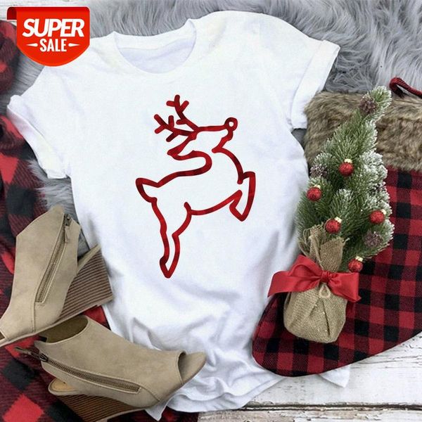 christmas ladies short-sleeved t-shirt santa claus elk print street trendy casual #c290, White
christmas ladies short-sleeved t-shirt santa claus elk print street trendy casual #c290, White