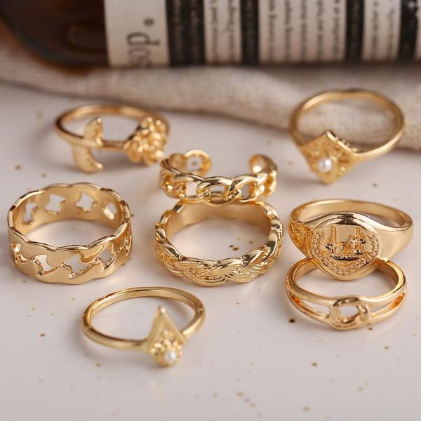 cluster rings simplicity pearl rose shape joint zinc alloy open adjustable hollow ring sets fashion women jewelry accessories gift, Golden;silver
cluster rings simplicity pearl rose shape joint zinc alloy open adjustable hollow ring sets fashion women jewelry accessories gift, Golden;silver
