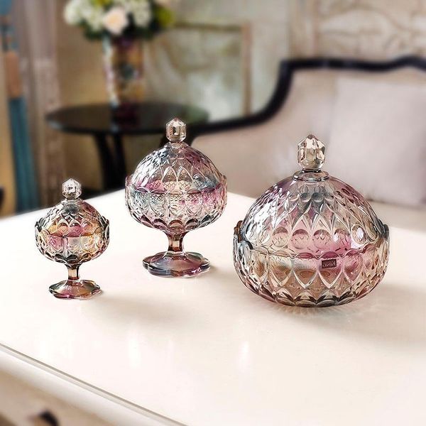 storage bottles & jars colorful/brown crystal glassware candy jar with lid french stilt fruit snack box kitchen container light decoration g
storage bottles & jars colorful/brown crystal glassware candy jar with lid french stilt fruit snack box kitchen container light decoration g