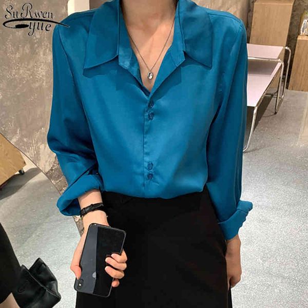 french fashion vintage blouse silk satin shirts long sleeve women ladies solid 4 colors lapel women's 11045 210427, White
french fashion vintage blouse silk satin shirts long sleeve women ladies solid 4 colors lapel women's 11045 210427, White