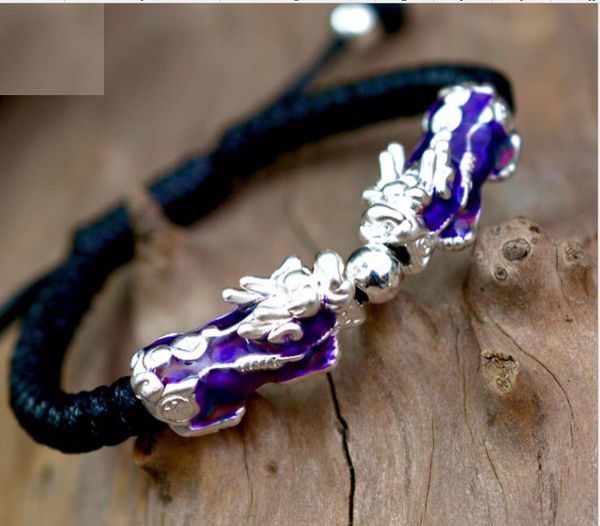 link, chain men's fashion woven rope bracelet mood mythical wild animal, Black
link, chain men's fashion woven rope bracelet mood mythical wild animal, Black