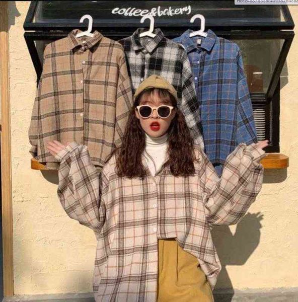 turn down collar spring women shirts plaid all match batwing sleeve loose outwear harajuku female 4 colors chic blouse, White
turn down collar spring women shirts plaid all match batwing sleeve loose outwear harajuku female 4 colors chic blouse, White