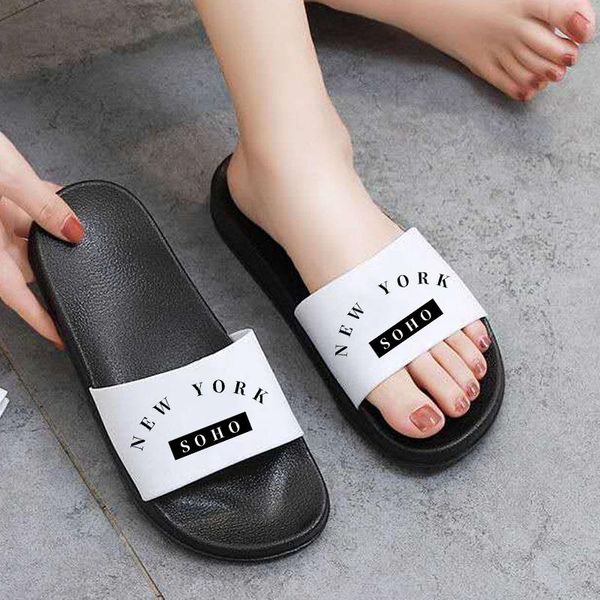 slippers 2021 women shoes summer home flip flops york letter sandals bathroom non-slip fashion slides, Black
slippers 2021 women shoes summer home flip flops york letter sandals bathroom non-slip fashion slides, Black