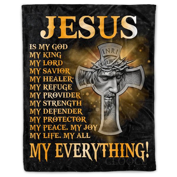 cloocl christian flannel blanket 3d graphic jesus is my everything god king blankets keep warm plush quilts for beds car sofa
cloocl christian flannel blanket 3d graphic jesus is my everything god king blankets keep warm plush quilts for beds car sofa