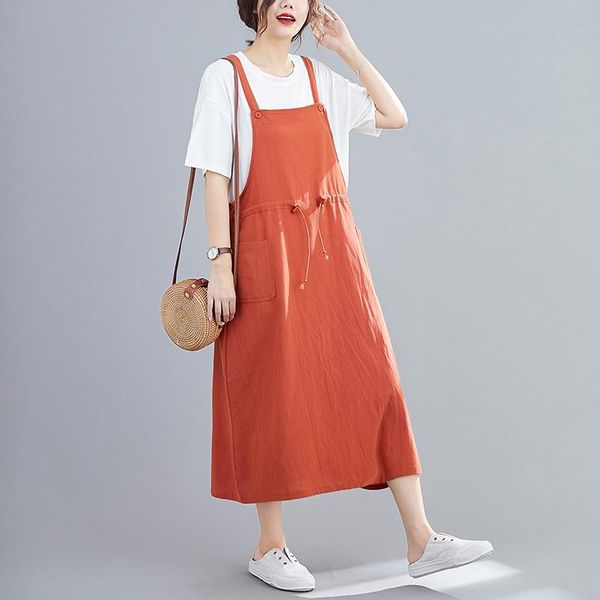 women's jeans summer large size outfit fat mm loose and thin korean women's meat cover age reduction long cotton linen dress suspen, Blue
women's jeans summer large size outfit fat mm loose and thin korean women's meat cover age reduction long cotton linen dress suspen, Blue
