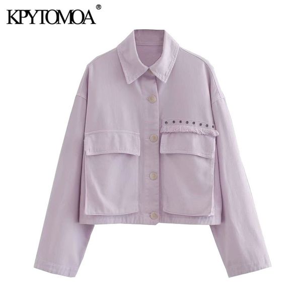 women fashion fringe appliques loose cropped jacket coat vintage long sleeve pockets female outerwear chic 210416, Black;brown
women fashion fringe appliques loose cropped jacket coat vintage long sleeve pockets female outerwear chic 210416, Black;brown