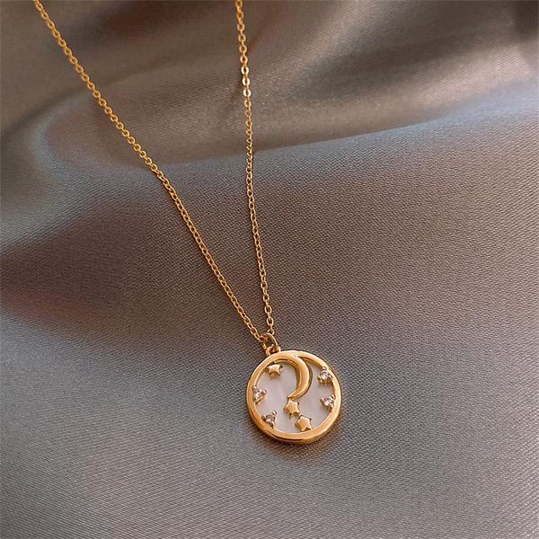 pendant necklaces 2021 bohemia moon star gold color necklace fashion simple sparkling clavicle chain women wedding jewelry party gift, Silver
pendant necklaces 2021 bohemia moon star gold color necklace fashion simple sparkling clavicle chain women wedding jewelry party gift, Silver