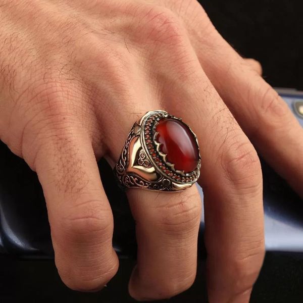 wedding rings 2021 trendy vintage retro middle east arab style ancient metal red garnet stone flame ring punk jewelry for men party gifts, Slivery;golden
wedding rings 2021 trendy vintage retro middle east arab style ancient metal red garnet stone flame ring punk jewelry for men party gifts, Slivery;golden