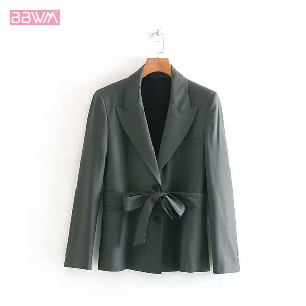 korean style lapel long sleeve with belt chic women's jacket office stylish single-breasted female coat 210507, Black;brown
korean style lapel long sleeve with belt chic women's jacket office stylish single-breasted female coat 210507, Black;brown