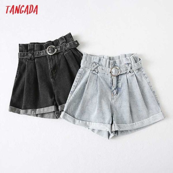 tangada women elegant high waist denim shorts with belt pockets female retro casual shorts pantalones yu63 210609, White;black
tangada women elegant high waist denim shorts with belt pockets female retro casual shorts pantalones yu63 210609, White;black