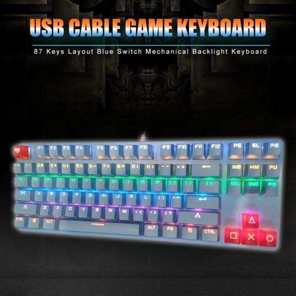 keyboards wired mechanical gaming keyboard blue switch 87-key 9 breathing light effects rgb backlit for pc computer gamer
keyboards wired mechanical gaming keyboard blue switch 87-key 9 breathing light effects rgb backlit for pc computer gamer