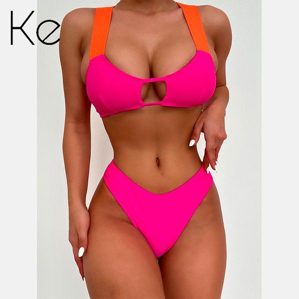 women's swimwear ke collection summer 2021 ladies solid color pink split plate strap swimsuit 2 pieces women bikini, White;black
women's swimwear ke collection summer 2021 ladies solid color pink split plate strap swimsuit 2 pieces women bikini, White;black