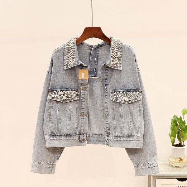 women's jackets autumn heavy beading diamonds denim women fashion loose long sleeve short jeans jacket coat female outerwear streetwear, Black;brown
women's jackets autumn heavy beading diamonds denim women fashion loose long sleeve short jeans jacket coat female outerwear streetwear, Black;brown