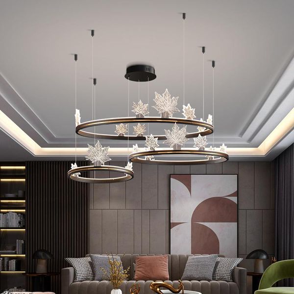 chandeliers modern led bedroom living room maplte leaf acrylic hanging lamp double layers chandelier indoor ligthing fixtures
chandeliers modern led bedroom living room maplte leaf acrylic hanging lamp double layers chandelier indoor ligthing fixtures