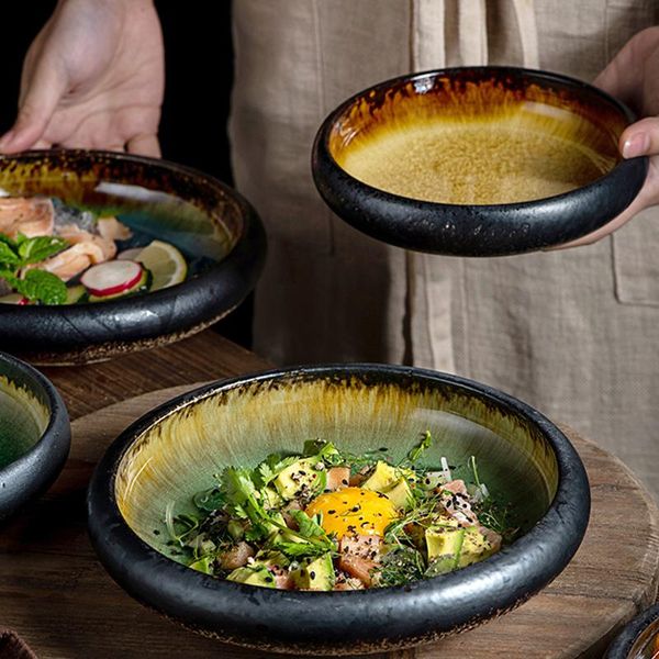 1pcs kinglang creative kiln ice split glaze ceramic plate japanese sushi sashimi dish salad dishes & plates
1pcs kinglang creative kiln ice split glaze ceramic plate japanese sushi sashimi dish salad dishes & plates