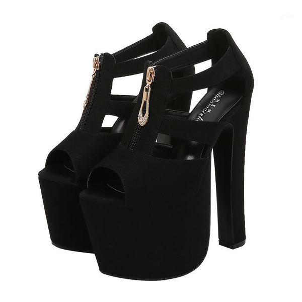 sandals firmranch women's shoes summer style zipper rhinestone hollow thick heel waterproof platform 17cm super high1, Black
sandals firmranch women's shoes summer style zipper rhinestone hollow thick heel waterproof platform 17cm super high1, Black