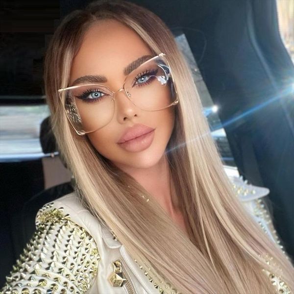 fashion gold transparent square sunglasses for women half frame hollow pearl shades three color gradient oversized sun glasses, White;black
fashion gold transparent square sunglasses for women half frame hollow pearl shades three color gradient oversized sun glasses, White;black