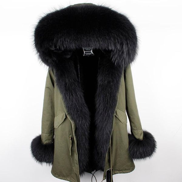 women's fur & faux 2021 maomaokong women real parka winter hooded jacket coat parkas lining long, Black
women's fur & faux 2021 maomaokong women real parka winter hooded jacket coat parkas lining long, Black