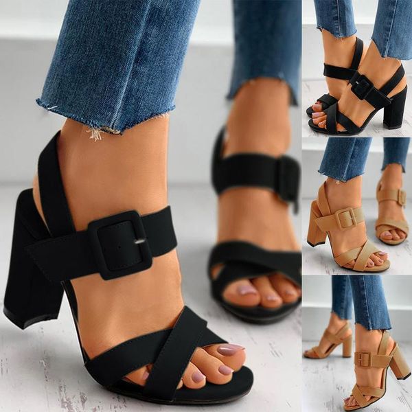 sandals 2021 women ladies peep toe thick heels high refreshing shoes sandal for women's, Black
sandals 2021 women ladies peep toe thick heels high refreshing shoes sandal for women's, Black