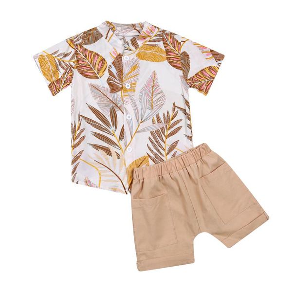 clothing sets baby boy short sleeve shirt + shorts, leaf pattern tropical print summer beach, White
clothing sets baby boy short sleeve shirt + shorts, leaf pattern tropical print summer beach, White