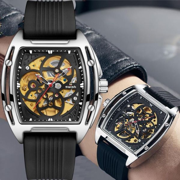 wristwatches swish luxury men mechanical wristwatch skeleton automatic watch brand sapphire waterproof clock relogio masculino, Slivery;brown
wristwatches swish luxury men mechanical wristwatch skeleton automatic watch brand sapphire waterproof clock relogio masculino, Slivery;brown