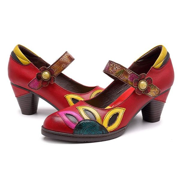 dress shoes women genuine leather pump woman spring autumn with heel flower slip on retro 2021 fashion, Black
dress shoes women genuine leather pump woman spring autumn with heel flower slip on retro 2021 fashion, Black