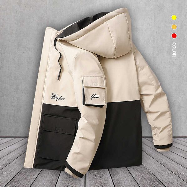 men's winter jacket, thick warm parka, hooded windbreaker, solid, splicing, high-quality coat, large, m-6xl, Black
men's winter jacket, thick warm parka, hooded windbreaker, solid, splicing, high-quality coat, large, m-6xl, Black