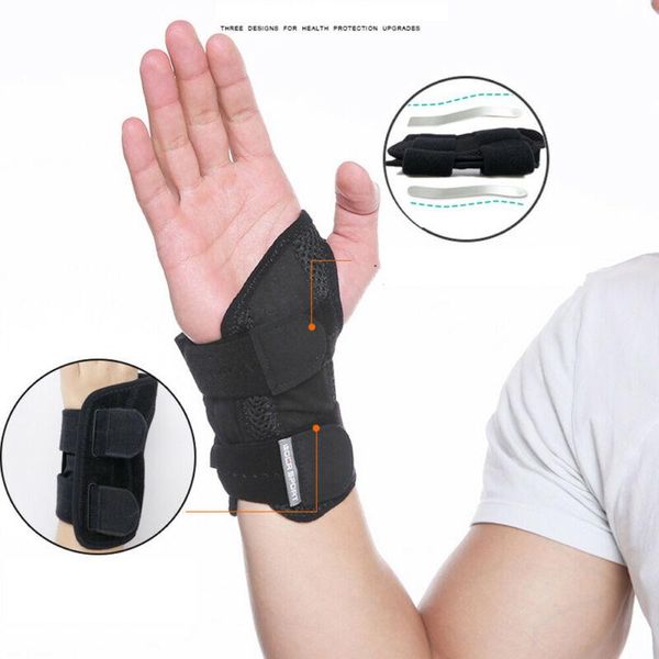 wrist support reversible black sports brace fitted right left thumb stabilizer wrap for badminton tennis weightlifting, Black;red
wrist support reversible black sports brace fitted right left thumb stabilizer wrap for badminton tennis weightlifting, Black;red