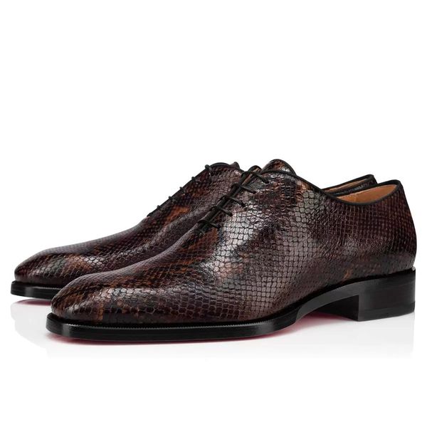 luxury designer shoes men's dress flat red bottom classic oxford corteo flats casual lace-up loafers python calfskin leather perfect qu, Black
luxury designer shoes men's dress flat red bottom classic oxford corteo flats casual lace-up loafers python calfskin leather perfect qu, Black